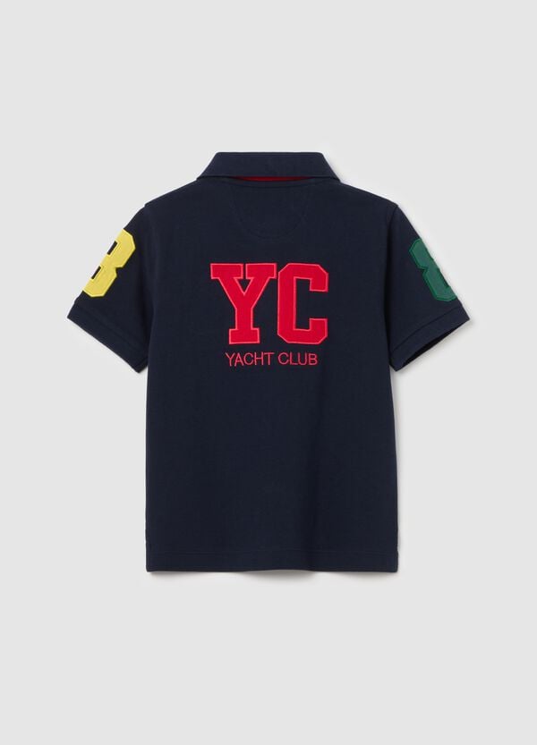 Ovs Polo In Cotone Con Patch E Ricamo "Yacht Club"