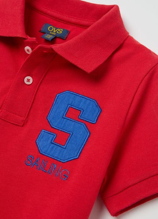 Ovs Polo In Cotone Con Patch E Ricamo "Yacht Club"
