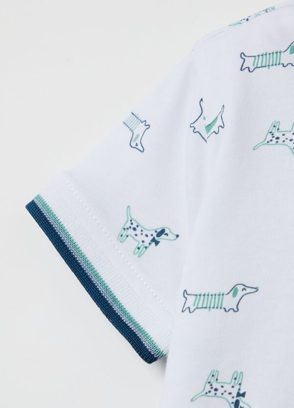 Ovs Polo In Cotone Con Stampa Cagnolini