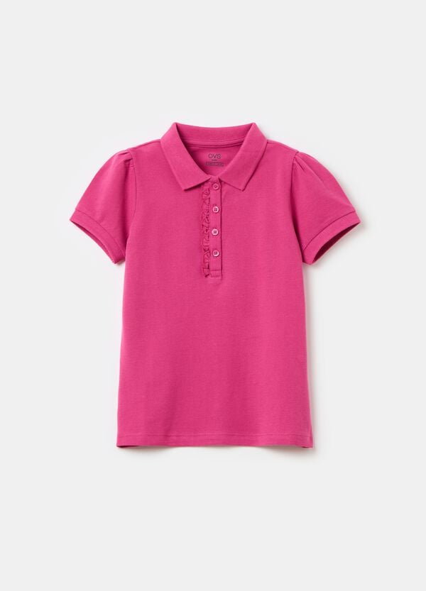 Ovs Polo in cotone piquet con rouche