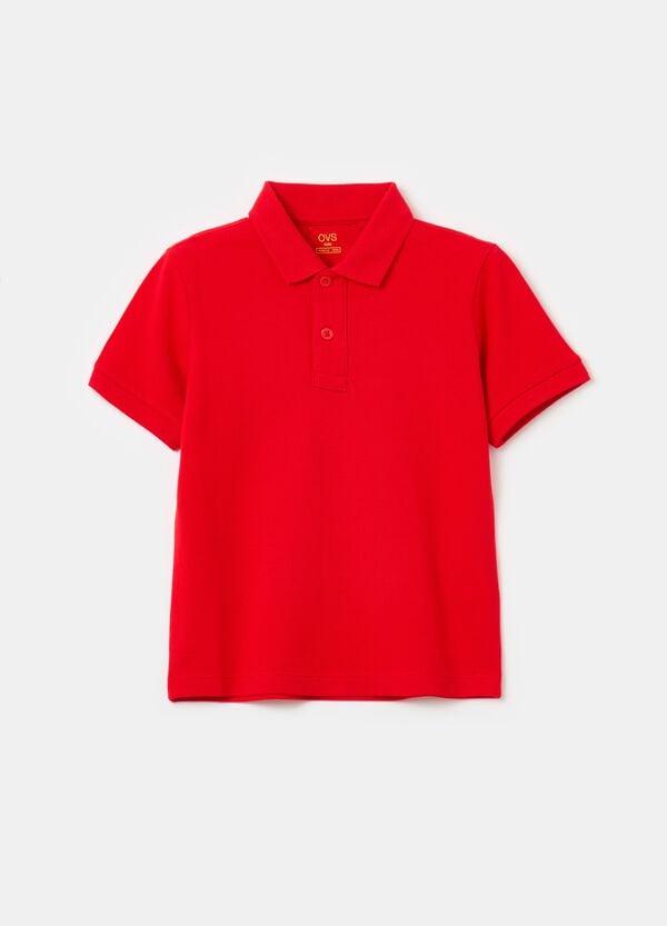 Ovs Polo in cotone piquet tinta unita