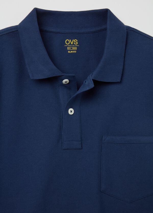Ovs Polo In Cotone Stretch Con Tasca