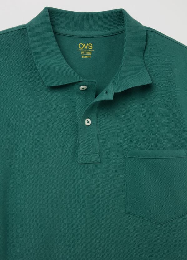Ovs Polo In Cotone Stretch Con Tasca