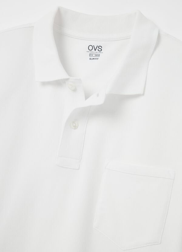 Ovs Polo In Cotone Stretch Con Tasca