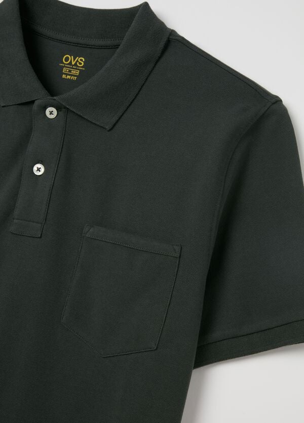 Ovs Polo In Cotone Stretch Con Tasca