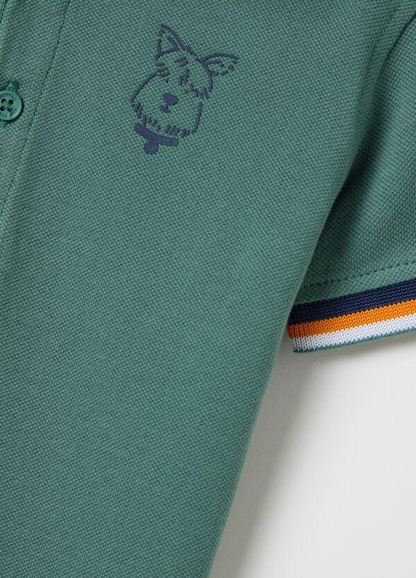 Ovs Polo In Piquet Con Stampa Cagnolino