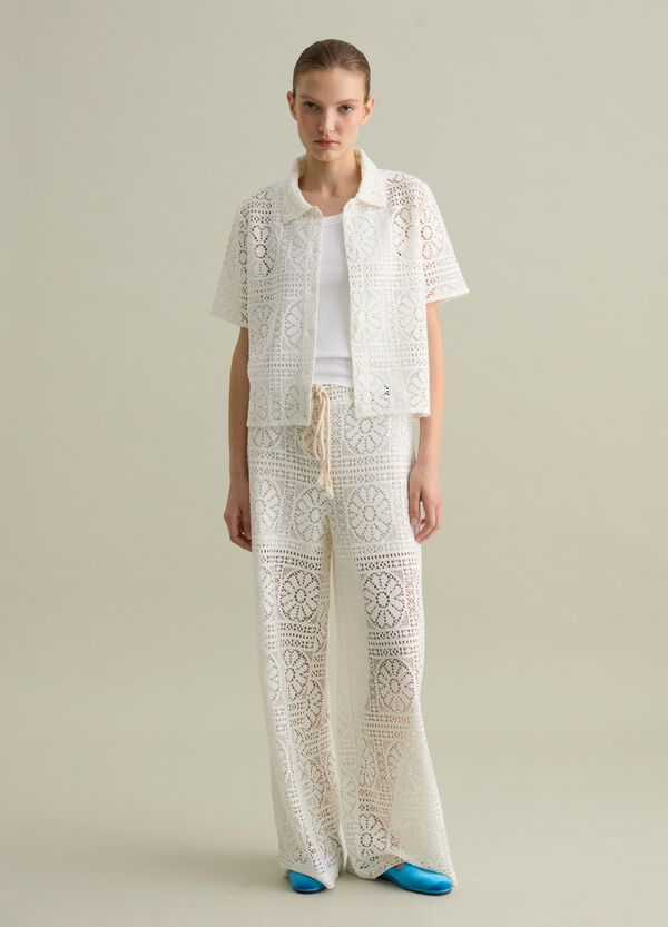 Ovs Polo In Pizzo Bianca