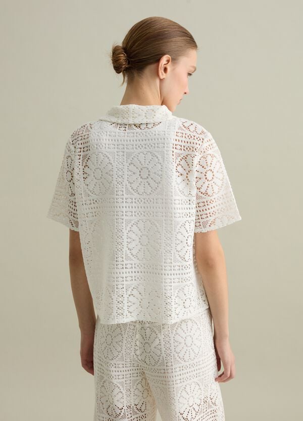 Ovs Polo In Pizzo Bianca