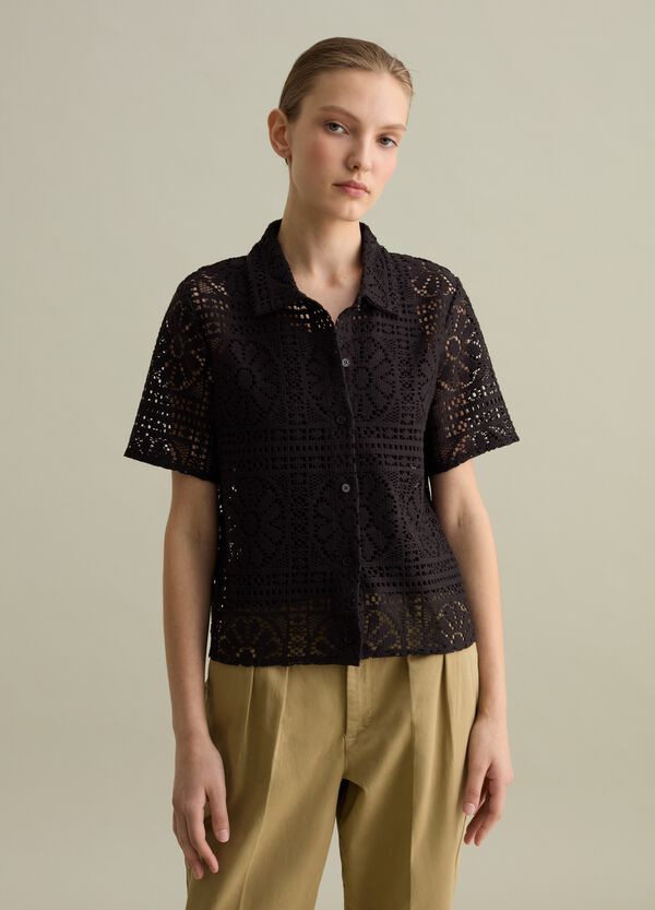 Ovs Polo In Pizzo Nera