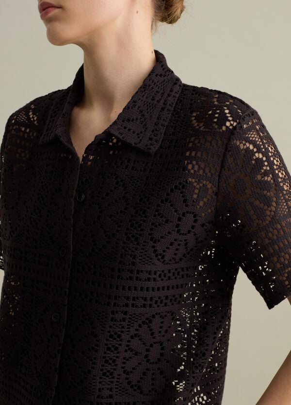 Ovs Polo In Pizzo Nera