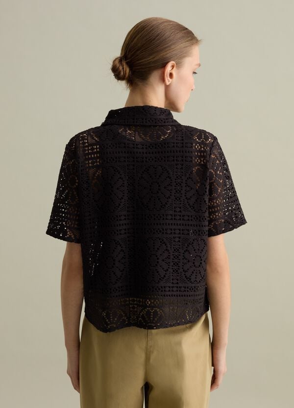 Ovs Polo In Pizzo Nera