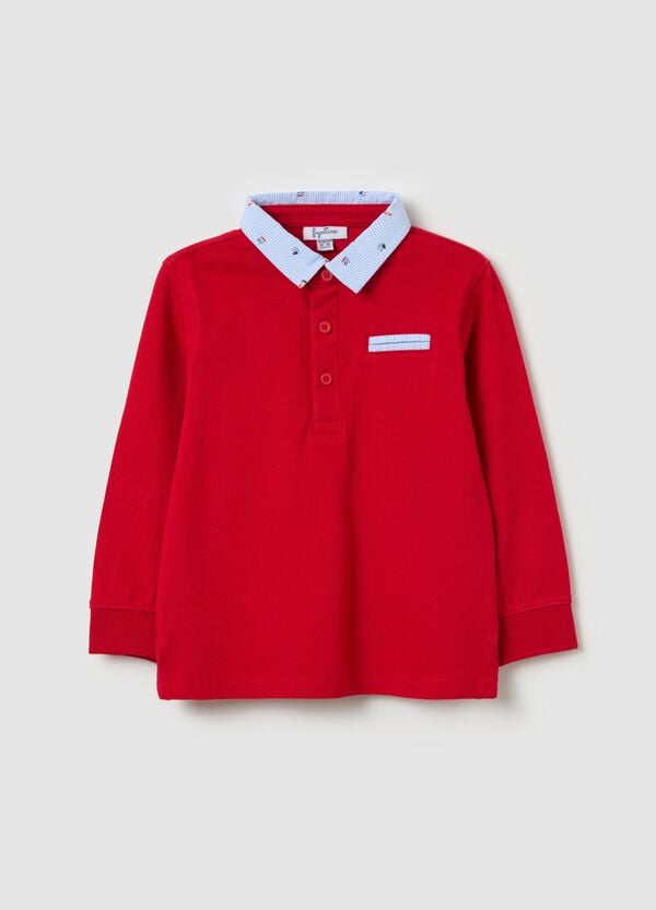 Ovs Polo maniche lunghe con dettagli a righe