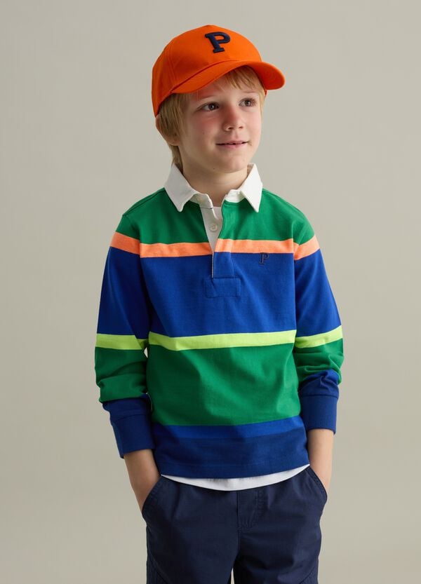 Ovs Polo Maniche Lunghe In Fantasia A Righe