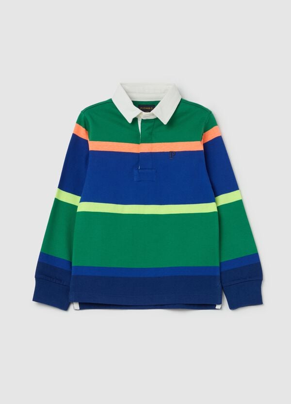 Ovs Polo Maniche Lunghe In Fantasia A Righe