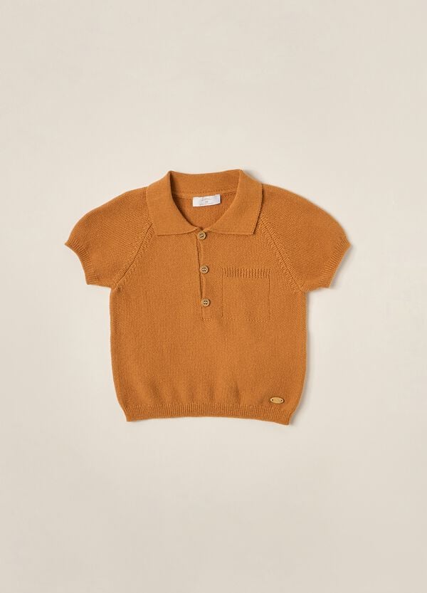 Ovs Polo tricot in puro cotone IANA neonato