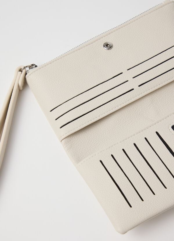 Ovs Portafoglio Effetto Martellato Ecrù