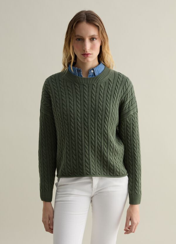 Ovs Pullover A Coste Con Lavorazione A Trecce