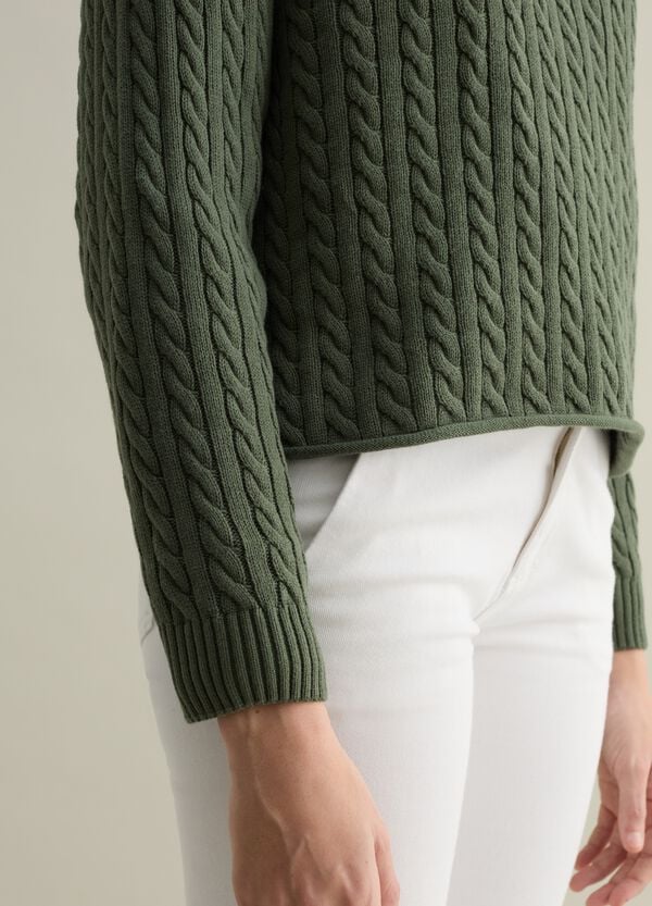 Ovs Pullover A Coste Con Lavorazione A Trecce