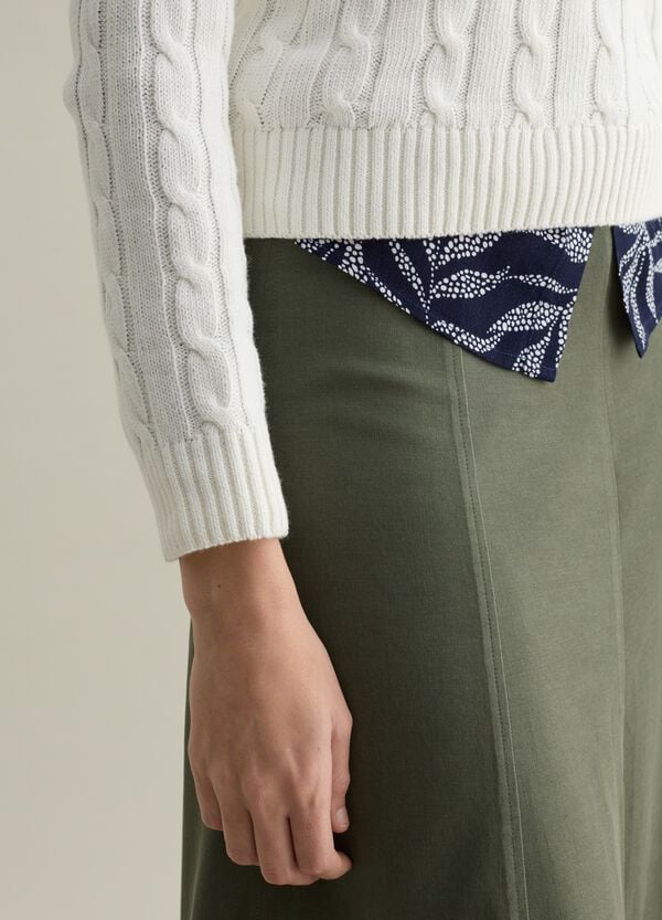 Ovs Pullover A Coste Con Lavorazione A Trecce