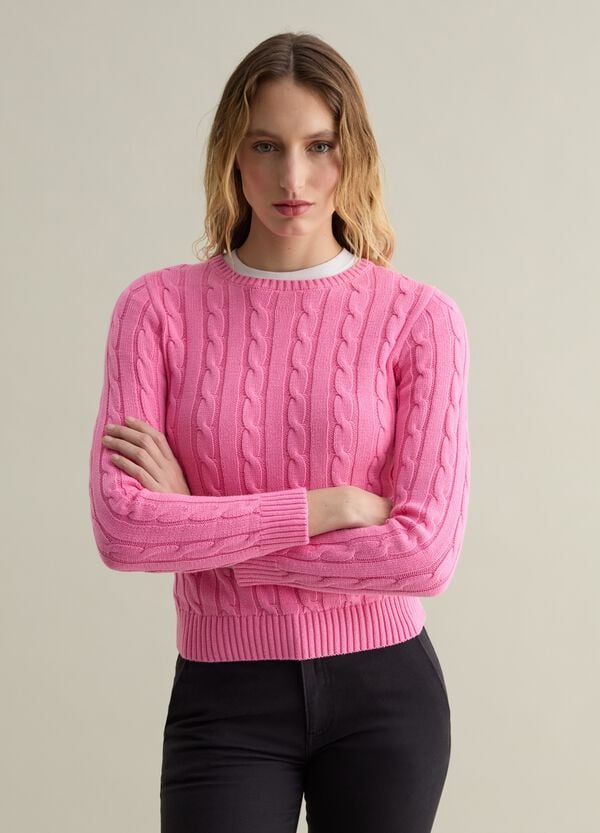 Ovs Pullover A Coste Con Lavorazione A Trecce