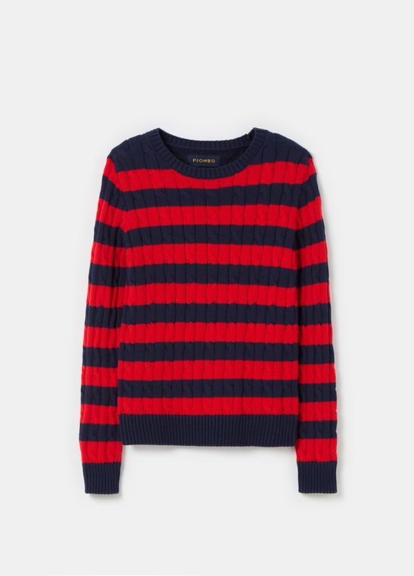 Ovs Pullover A Righe Con Lavorazione A Trecce