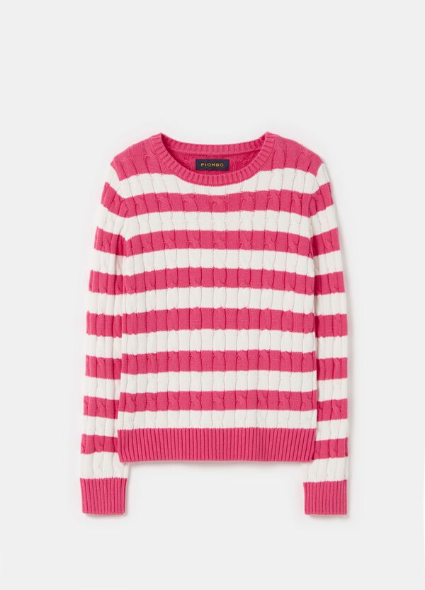 Ovs Pullover A Righe Con Lavorazione A Trecce