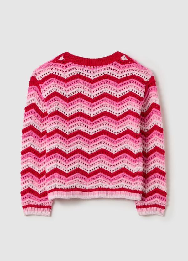 Ovs Pullover A Righe Con Lavorazione Traforata