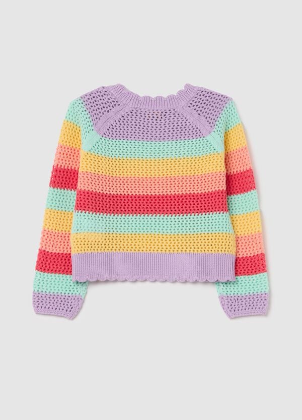 Ovs Pullover A Righe Con Lavorazione Traforata