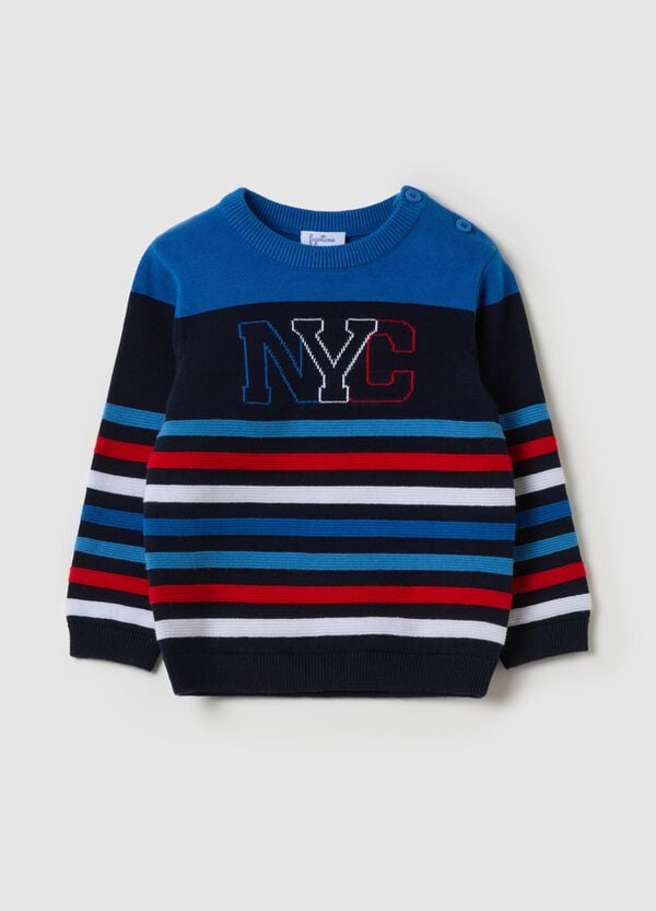 Ovs Pullover a righe con lettering "NYC"