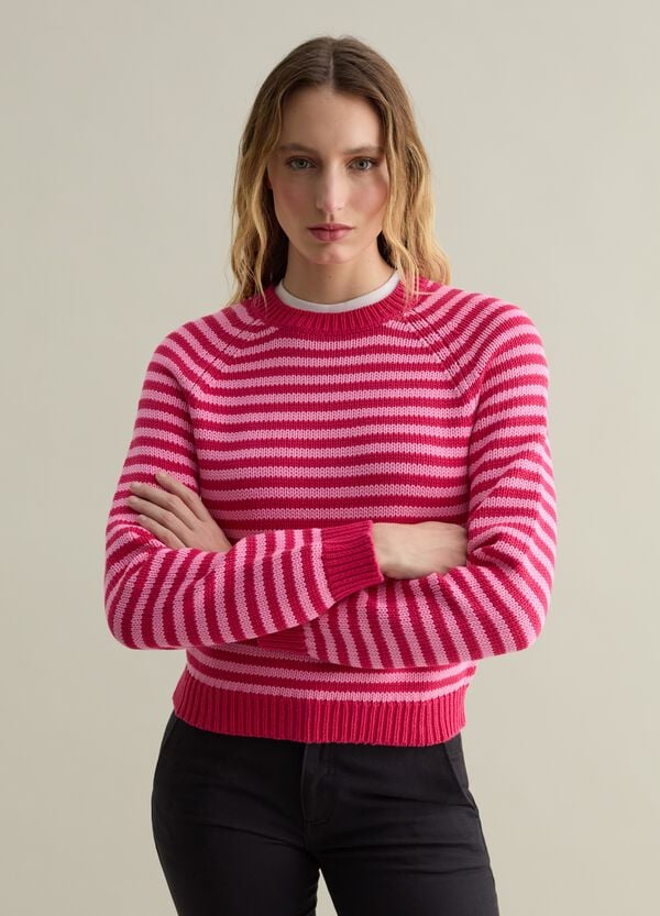 Ovs Pullover A Righe Con Maniche Raglan