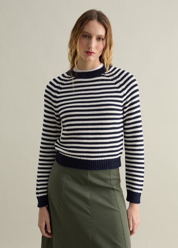 Ovs Pullover A Righe Con Maniche Raglan