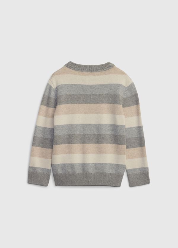 Ovs Pullover A Righe Con Patch Logo