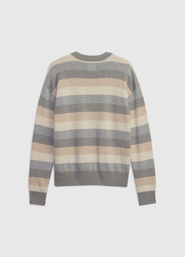 Ovs Pullover A Righe Con Ricamo Logo