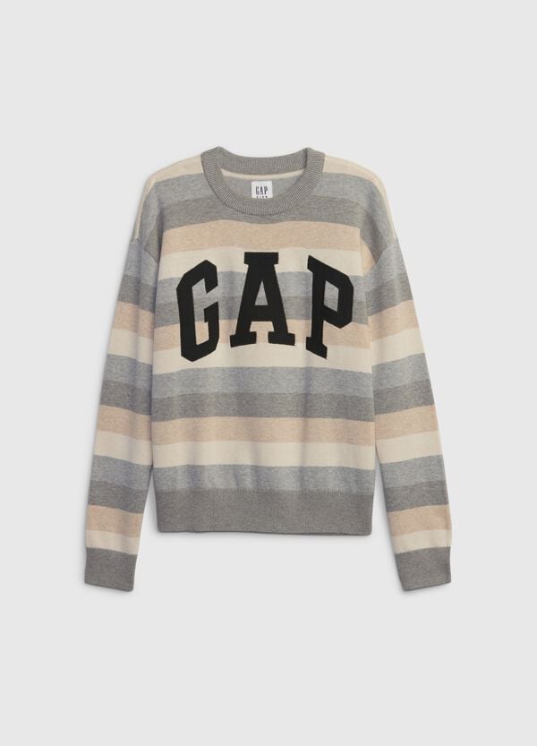 Ovs Pullover a righe con ricamo logo