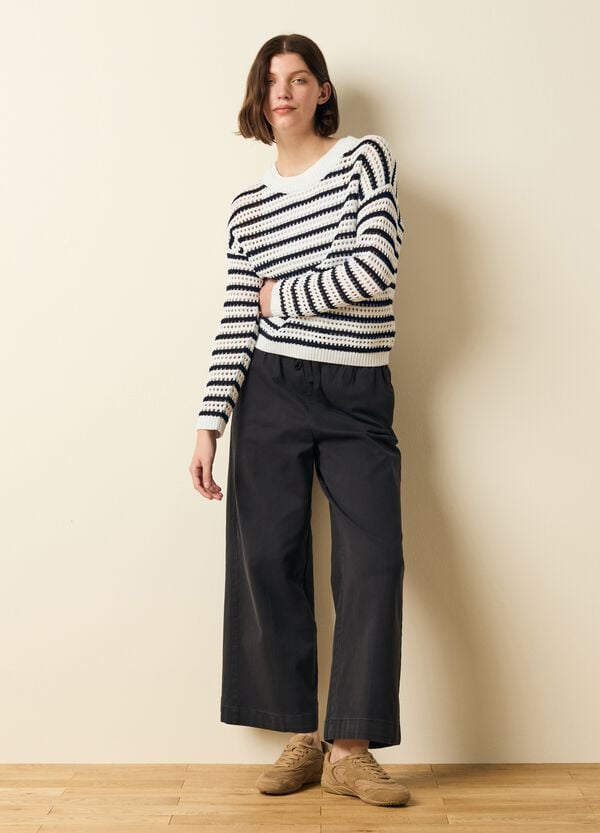 Ovs Pullover a righe con trama traforata