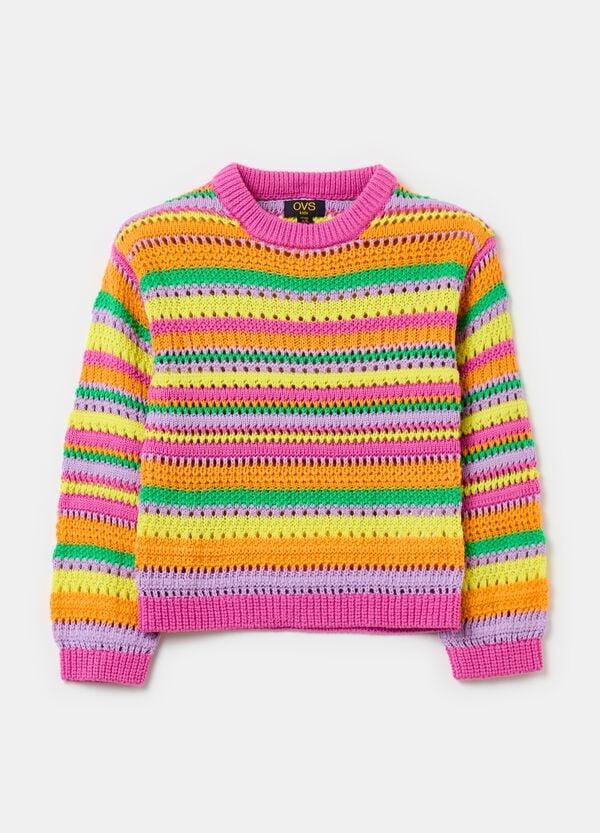 Ovs Pullover a righe con trama traforata