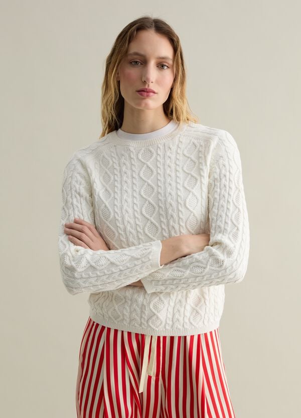 Ovs Pullover A Trecce Con Motivo A Rombi