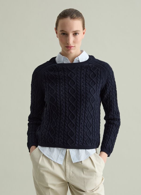 Ovs Pullover A Trecce Con Motivo A Rombi