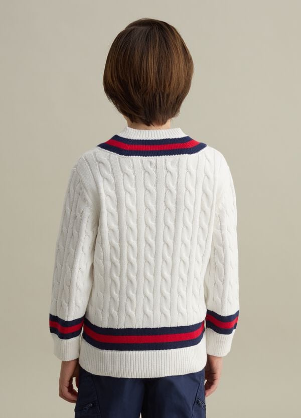 Ovs Pullover A Trecce Con Scollo A V