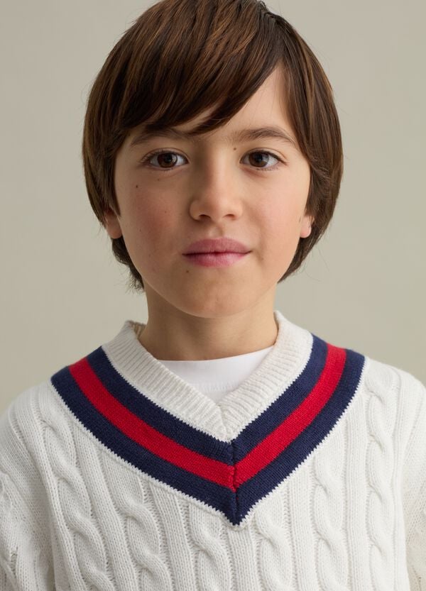 Ovs Pullover A Trecce Con Scollo A V