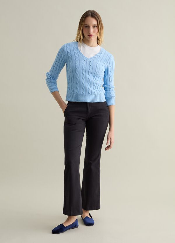 Ovs Pullover A Trecce Con Scollo A V