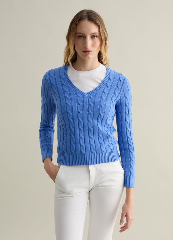 Ovs Pullover A Trecce Con Scollo A V