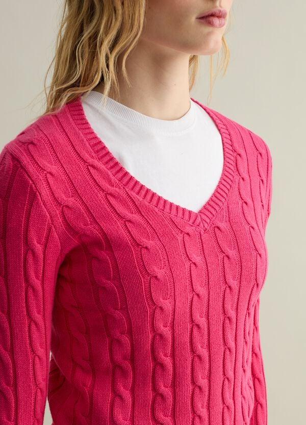 Ovs Pullover A Trecce Con Scollo A V