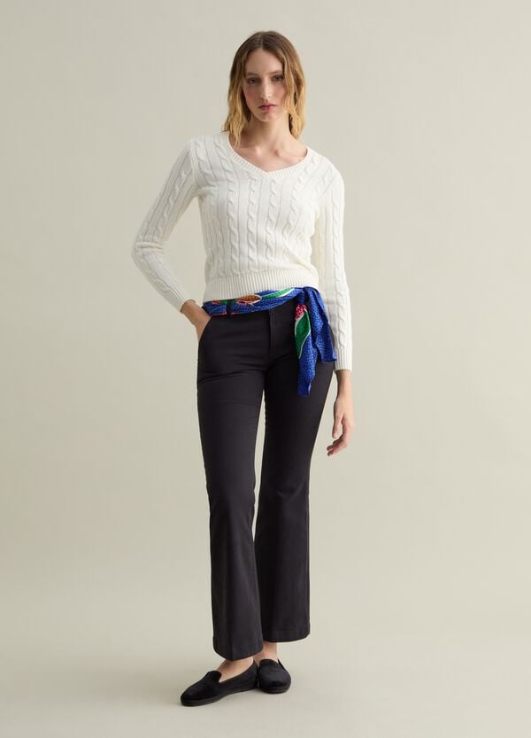 Ovs Pullover a trecce con scollo a V