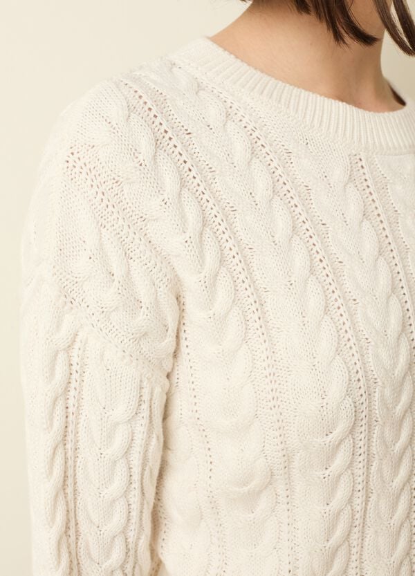 Ovs Pullover A Trecce Con Scollo Rotondo