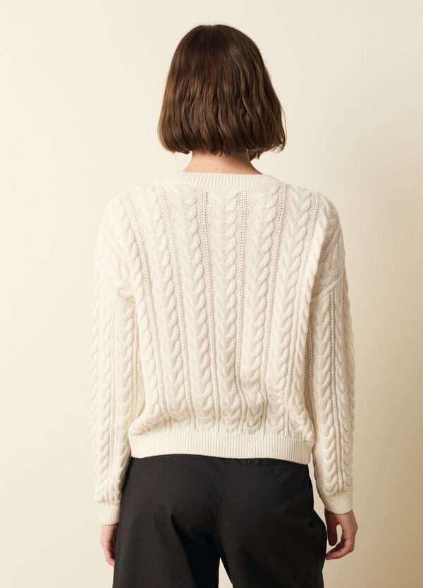 Ovs Pullover A Trecce Con Scollo Rotondo