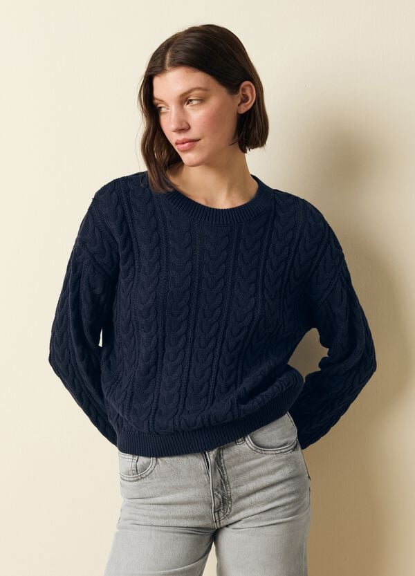 Ovs Pullover A Trecce Con Scollo Rotondo