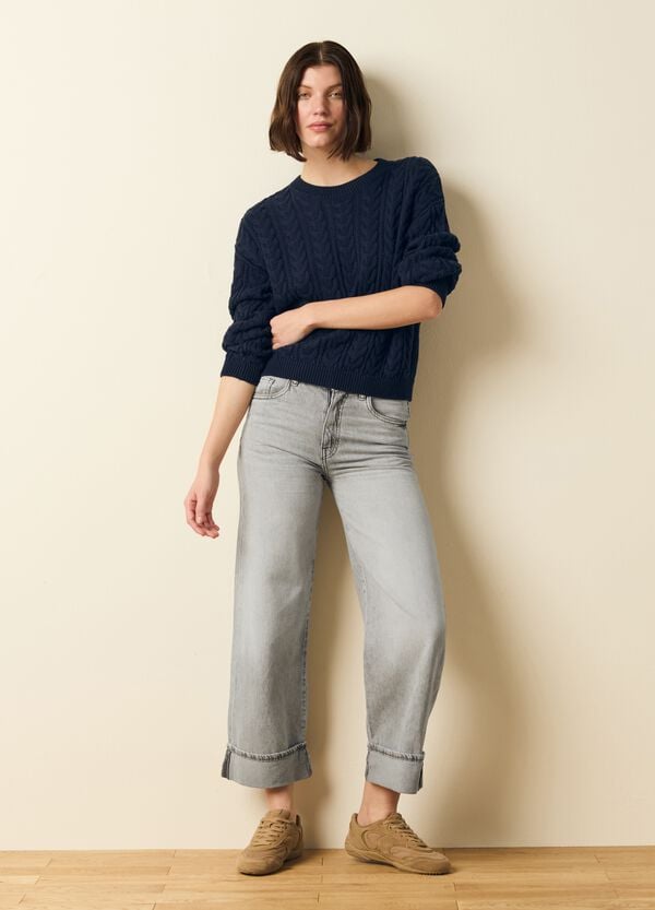 Ovs Pullover A Trecce Con Scollo Rotondo