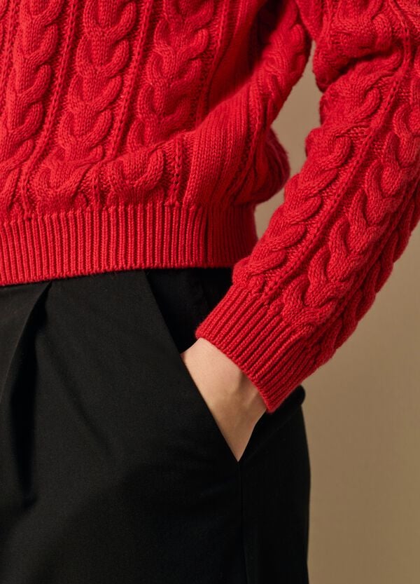 Ovs Pullover A Trecce Con Scollo Rotondo