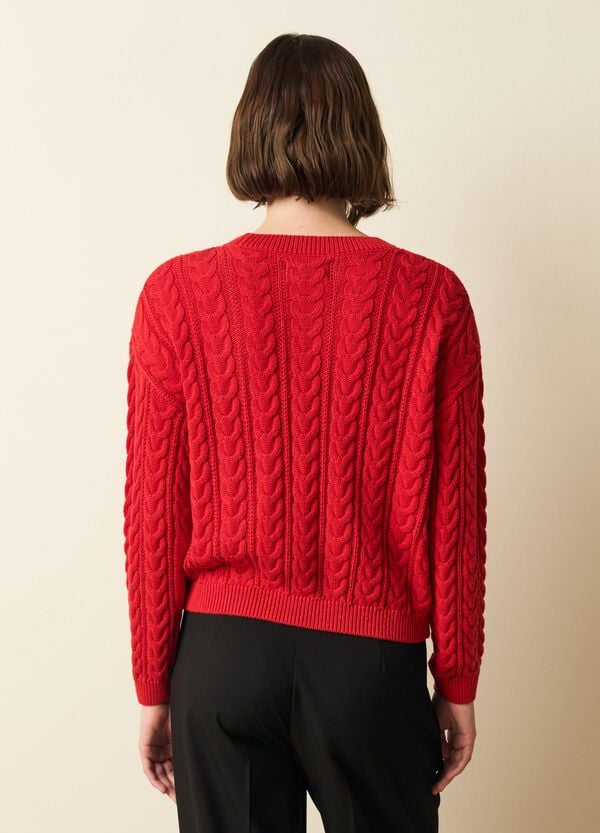 Ovs Pullover A Trecce Con Scollo Rotondo